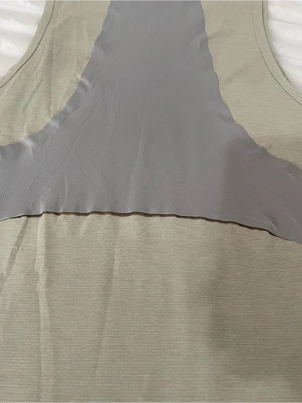 Lululemon Men's Performance Tank Top in Light Beige and Gray